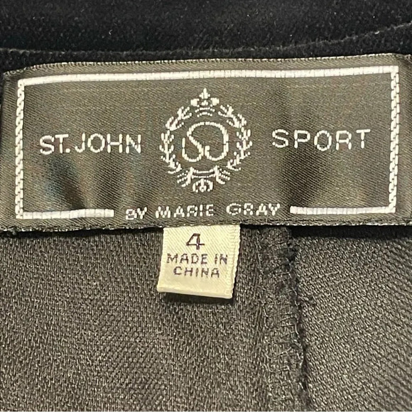 ST. JOHN SPORT by MARIE GRAY Velvet Pants in Black - Picture 3 of 7